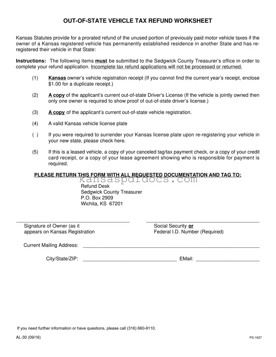 Download Kansas Al 30 Form