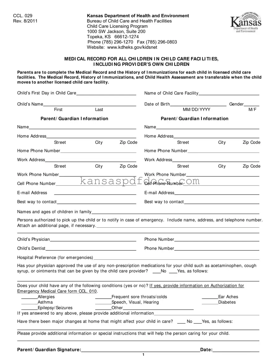 Download Kansas Ccl 029 Form