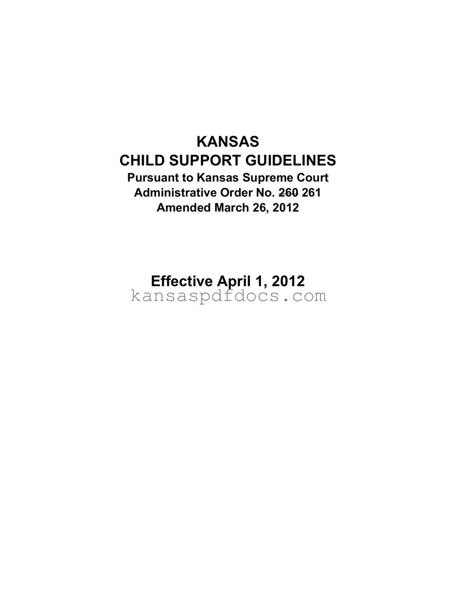 Download Kansas Child Support Form