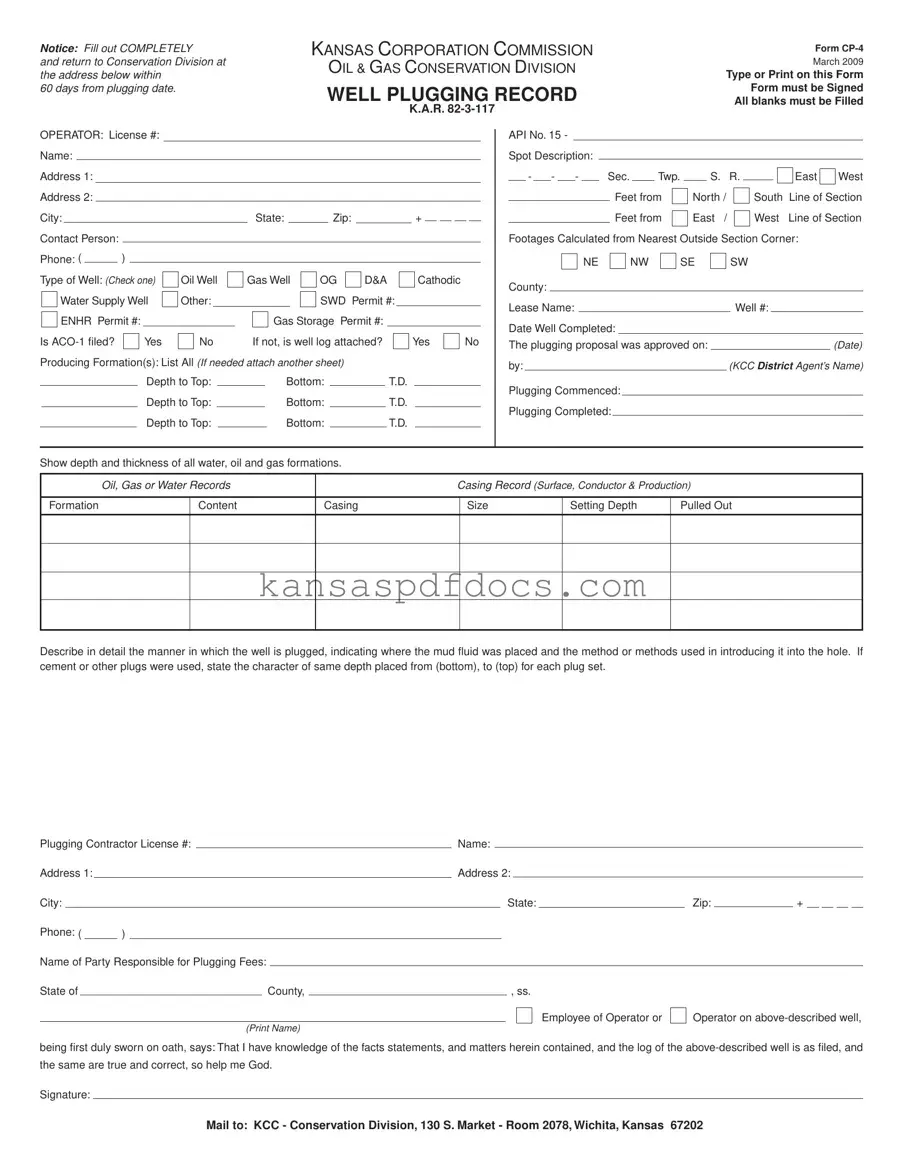 Download Kansas Cp 4 Form