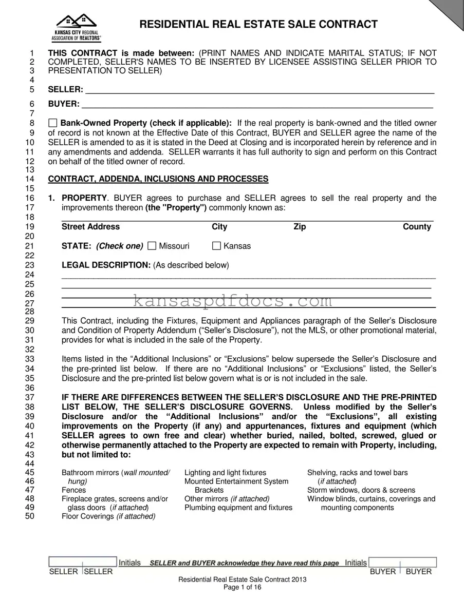 Download Kansas Estate Contract Form