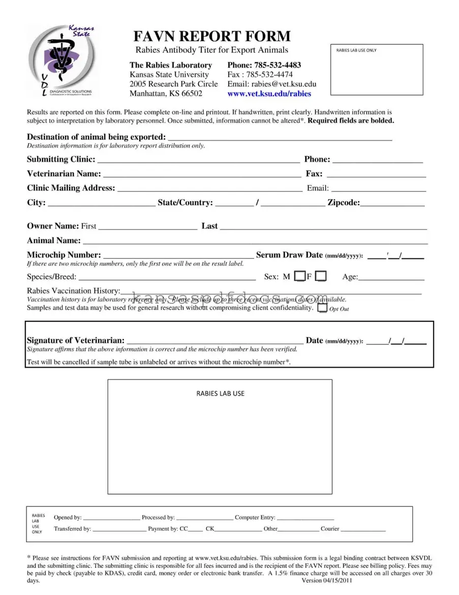 Download Kansas Favn Report Form