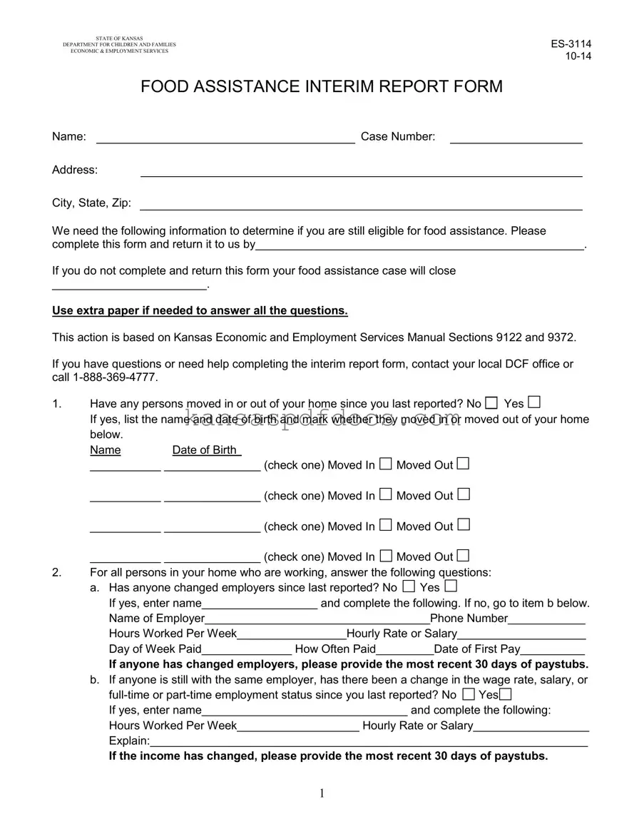 Download Kansas Interim Report Form