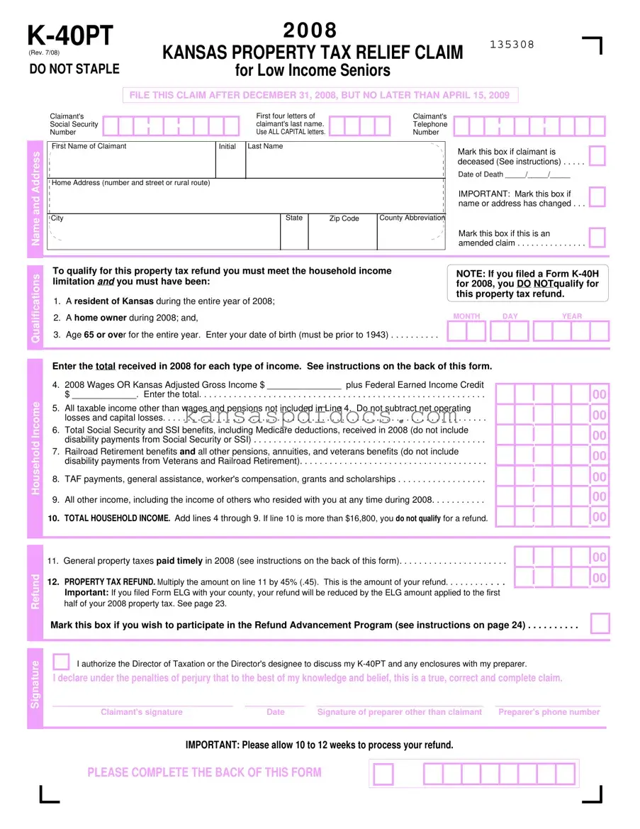 Download Kansas K 40Pt Form