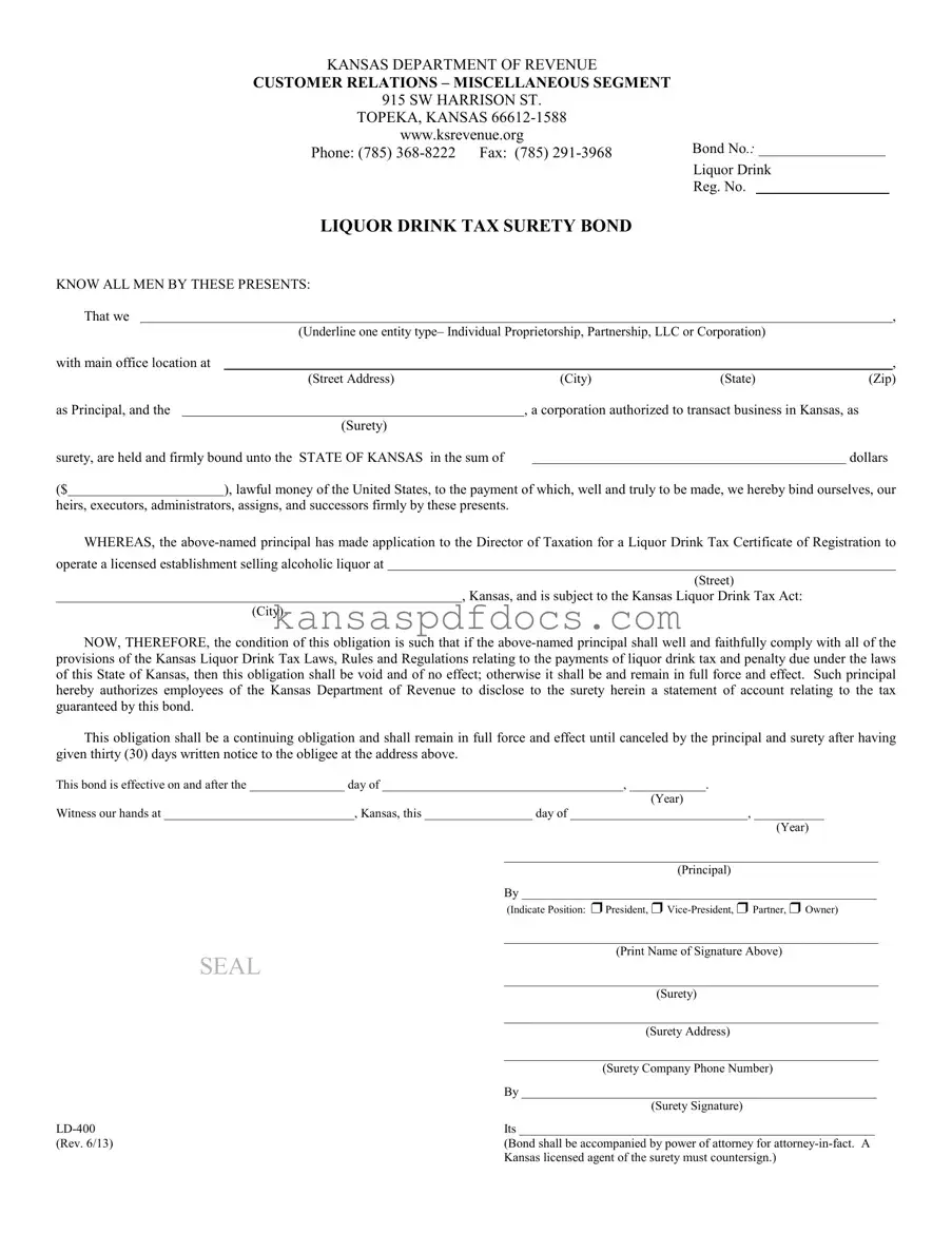 Download Kansas Ld 400 Form