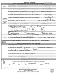 Download Kansas Report Of Adoption Form