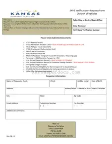 Download Save Verification Kansas Form