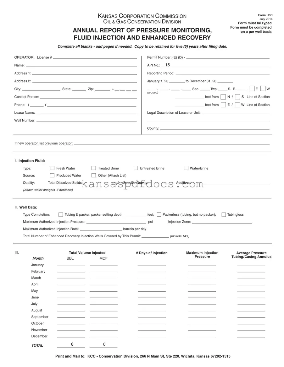 Download U3C Kansas Form